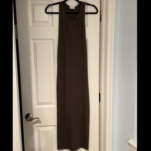 Aritzia Wilfred Free Olive Green Racerback Midi Dress